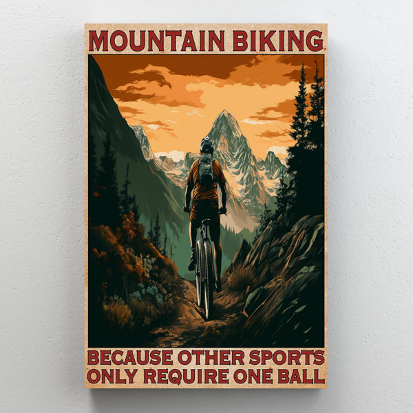 MentionedYou Mountain Biking On Canvas Wayfair